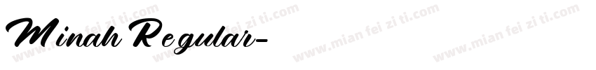 Minah Regular字体转换